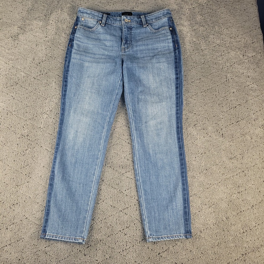 Talbots Jeans Womens 8P‎ Blue Slim Ankle Mid Rise Medium Wash Stretch Denim